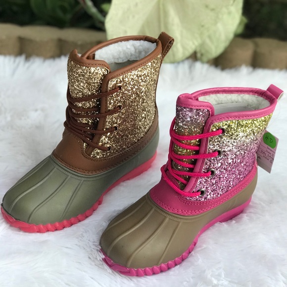 Shoeroom21 boutique Shoes Host Pick X2 Girls Gold Glitter Duck